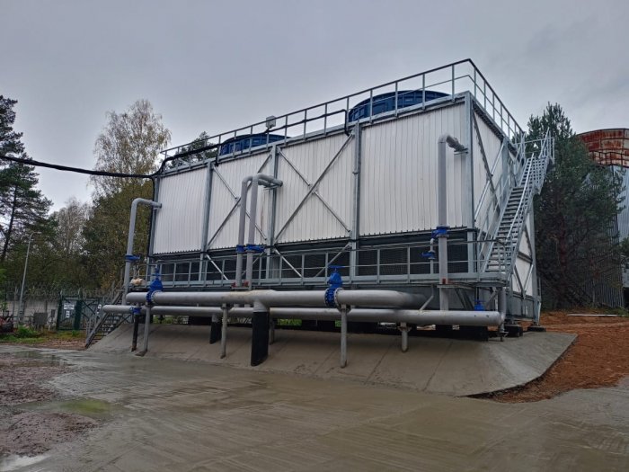 Завершены строительно-монтажные работы по монтажу градирни